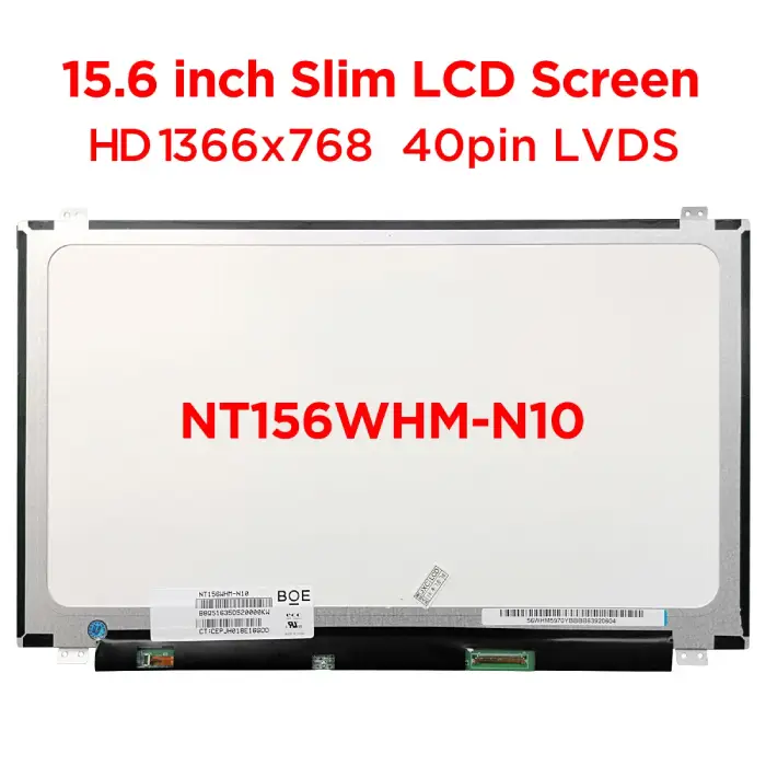 Afficheur 15.6 Led Slim 40 pin HD NT156WHM-N10